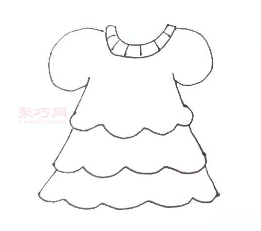 兒童畫花裙子步驟圖解 來學(xué)花裙子簡筆畫