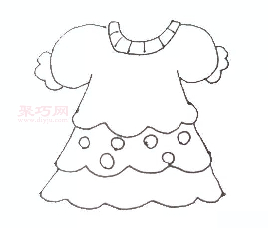 兒童畫花裙子步驟圖解 來學(xué)花裙子簡筆畫