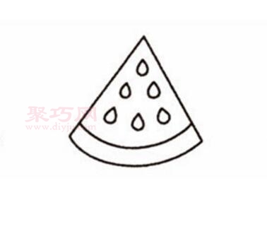 切開的西瓜畫法 一起來學切開的西瓜簡筆畫